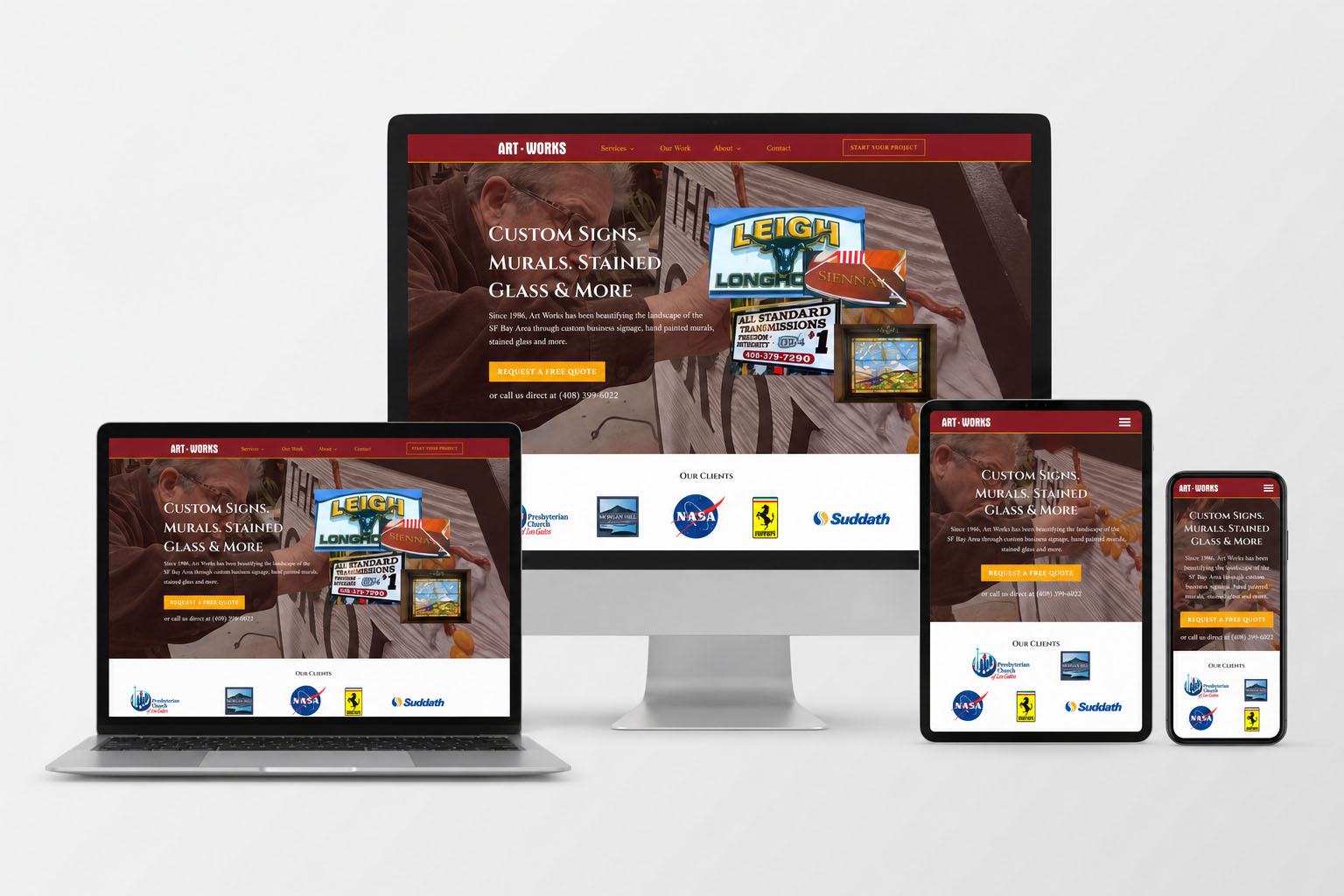 Art Works, Campbell-CA, Website Redesign, Local SEO
